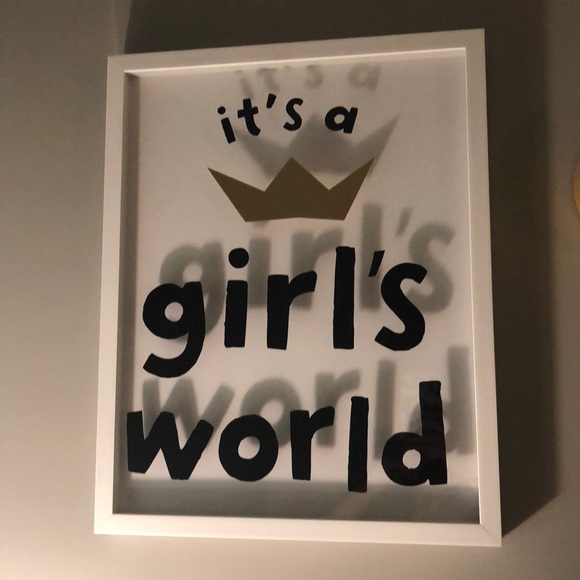 Other - “It’s a girls world” wall decor
